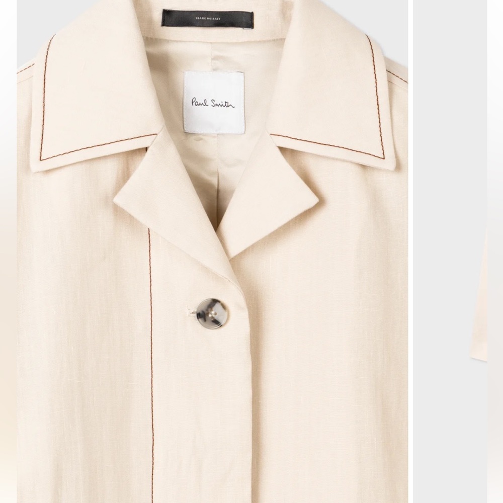 Paul Smith Women's Ivory Linen Cropped Jacket